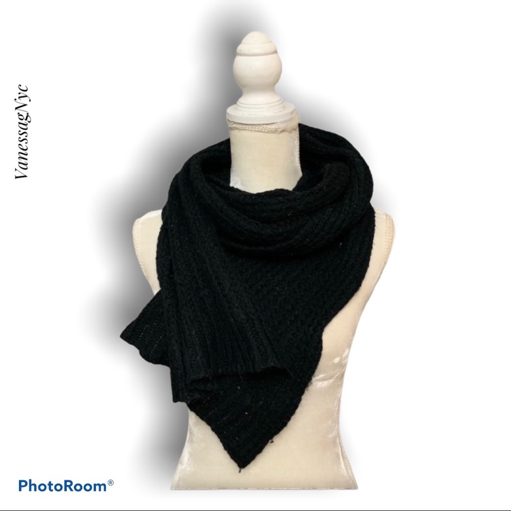 Black Scarf Wrap Shawl with Sequins
